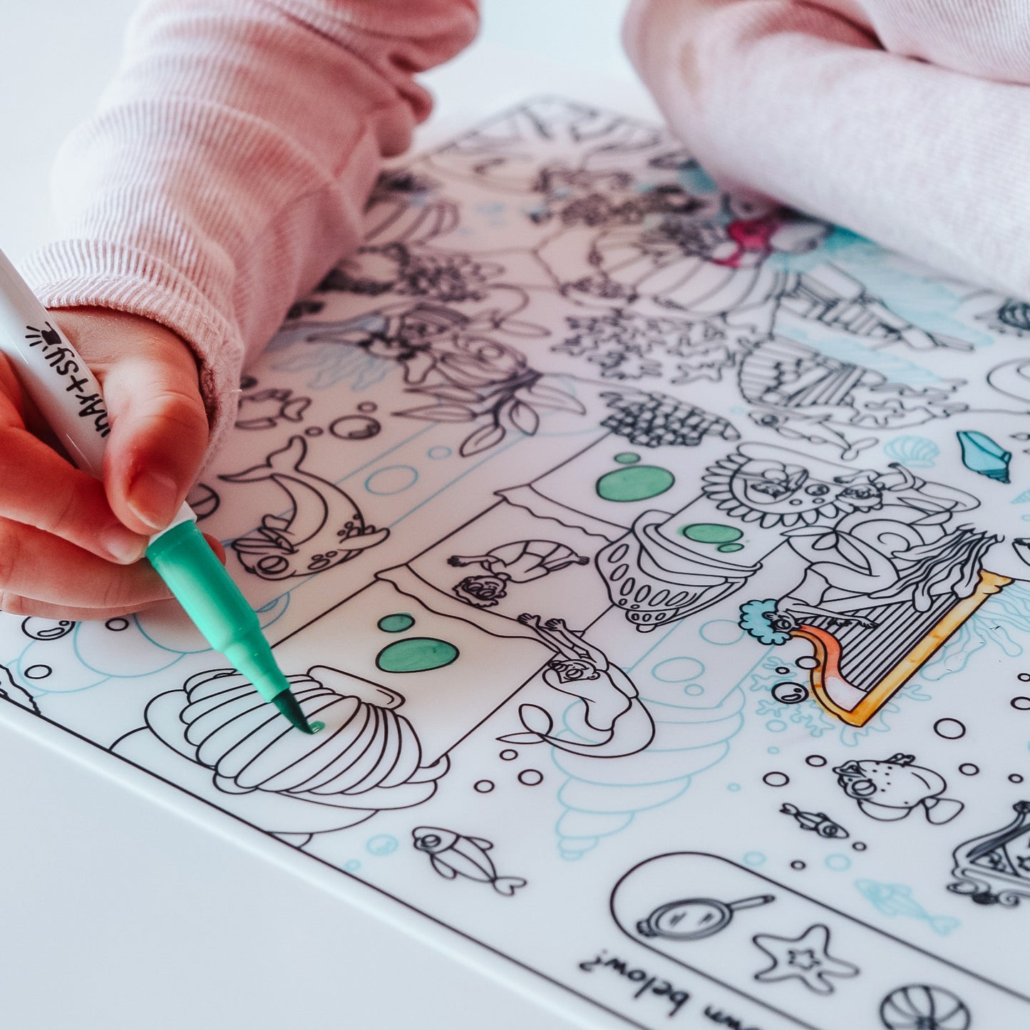 Washable Silicone Placemat (Mermaids)