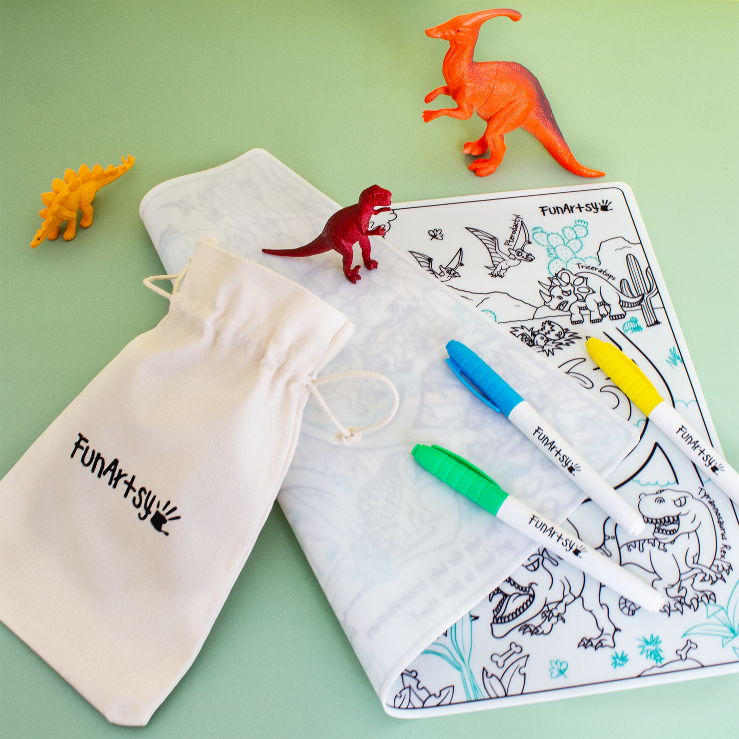 dinosaur colour in placemats