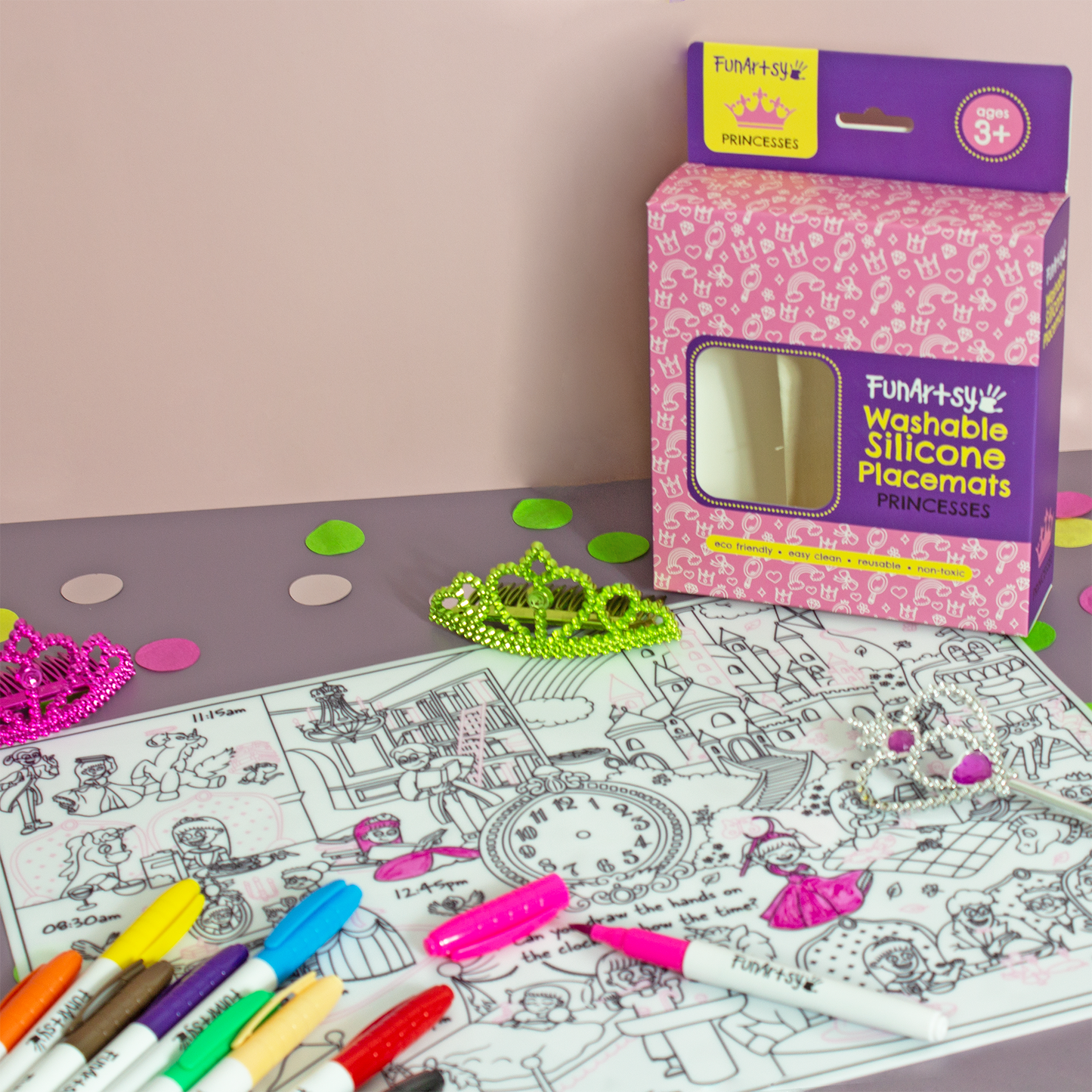 Washable Silicone Placemat (Princesses)